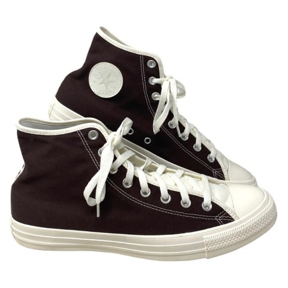 Converse Chuck Taylor High Top Shoes Men Canvas White Brown Custom 152620C-WBRW - Picture 1 of 10